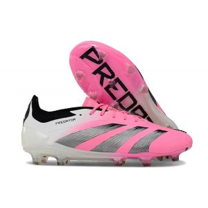Adidas Predator 24 Elite FG Rosa Vit Svart för Herr Billiga Fotbollsskor Adidas Predator 24 Elite FG Rosa Vit Svart