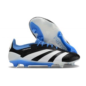 Adidas Predator 24 Elite FG Svart Vit Blå för Herr Billiga Fotbollsskor Adidas Predator 24 Elite FG Svart Vit Blå