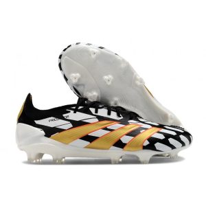 Adidas Predator 24 Elite FG Svart Vit Guld för Herr Billiga Fotbollsskor Adidas Predator 24 Elite FG Svart Vit Guld