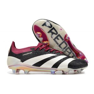 Adidas Predator 24 Elite FG Svart Vit Lila för Herr Billiga Fotbollsskor Adidas Predator 24 Elite FG Svart Vit Lila