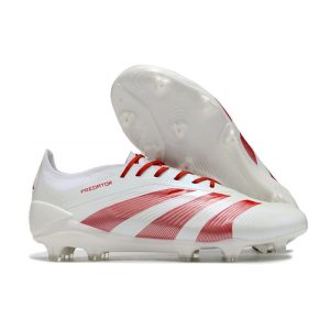 Adidas Predator 24 Elite FG Vit Röd för Herr Billiga Fotbollsskor Adidas Predator 24 Elite FG Vit Röd