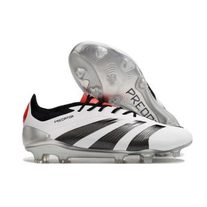 Adidas Predator 24 Elite FG Vit Svart Röd för Herr Billiga Fotbollsskor Adidas Predator 24 Elite FG Vit Svart Röd