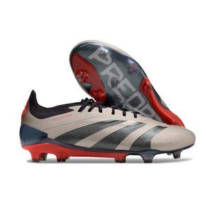 Adidas Predator 24 Elite FG Vivid Horizon – Silver Röd Svart för Herr Billiga Fotbollsskor Adidas Predator 24 Elite FG Vivid Horizon – Silver Röd Svart