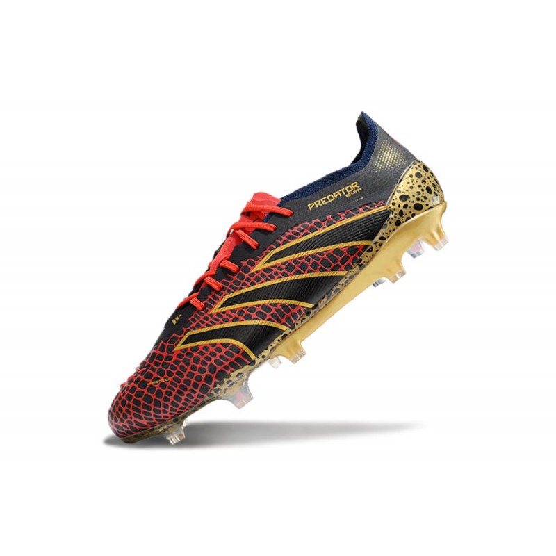 Adidas Predator 24 Elite FG Year Of The Snake -Lucid Red Guld Svart Limited Edition för Herr 4 Billiga Fotbollsskor Adidas Predator 24 Elite FG Year Of The Snake -Lucid Red Guld Svart Limited Edition 4