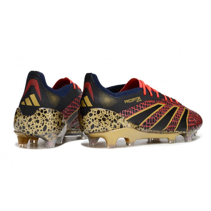 Adidas Predator 24 Elite FG Year Of The Snake -Lucid Red Guld Svart Limited Edition för Herr 6 Billiga Fotbollsskor Adidas Predator 24 Elite FG Year Of The Snake -Lucid Red Guld Svart Limited Edition 6