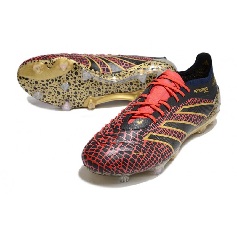 Adidas Predator 24 Elite FG Year Of The Snake -Lucid Red Guld Svart Limited Edition för Herr 8 Billiga Fotbollsskor Adidas Predator 24 Elite FG Year Of The Snake -Lucid Red Guld Svart Limited Edition 8