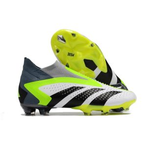 Adidas Predator Accuracy+ FG Fotbollsskor Crazyrush – Vit Svart Lucid Lemon för Herr Billiga Fotbollsskor Adidas Predator Accuracy+ FG Fotbollsskor Crazyrush – Vit Svart Lucid Lemon