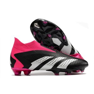 Adidas Predator Accuracy+ FG Fotbollsskor Svart Vit Rosa för Herr Billiga Fotbollsskor Adidas Predator Accuracy+ FG Fotbollsskor Svart Vit Rosa