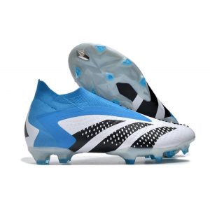 Adidas Predator Accuracy+ FG Fotbollsskor Vit Blå Svart för Herr Billiga Fotbollsskor Adidas Predator Accuracy+ FG Fotbollsskor Vit Blå Svart