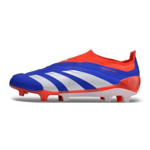 Adidas Predator Elite Laceless FG Blå Vit Röd för Herr Billiga Fotbollsskor Adidas Predator Elite Laceless FG Blå Vit Röd