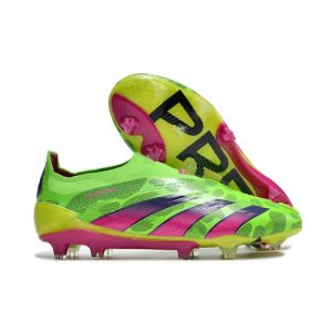 Adidas Predator Elite Laceless FG Generation Pred Grön Rosa Lucid Lemon LIMITED EDITION för Herr Billiga Fotbollsskor Adidas Predator Elite Laceless FG Generation Pred Grön Rosa Lucid Lemon LIMITED EDITION