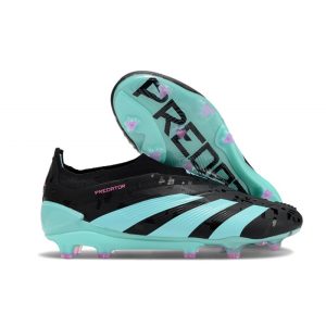 Adidas Predator Elite Laceless FG Svart Blå för Herr Billiga Fotbollsskor Adidas Predator Elite Laceless FG Svart Blå