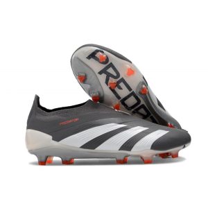 Adidas Predator Elite Snörlösa FG Svart Vit för Herr Billiga Fotbollsskor Adidas Predator Elite Snörlösa FG Svart Vit