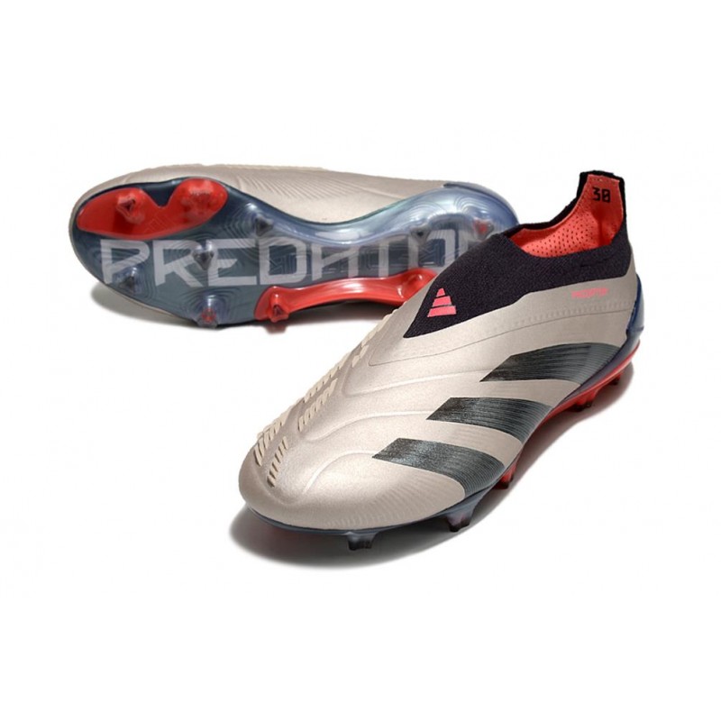 Adidas Predator Elite Snörlösa FG Vivid Horizon – Silver Röd Svart för Herr 7 Billiga Fotbollsskor Adidas Predator Elite Snörlösa FG Vivid Horizon – Silver Röd Svart 7