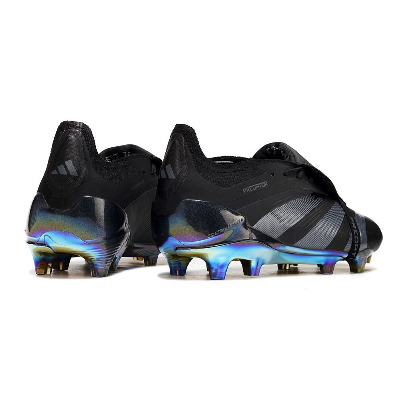 Adidas Predator Fold-over Tongue Elite FG Nightstrike Svart Grå för Herr 6 Billiga Fotbollsskor Adidas Predator Fold-over Tongue Elite FG Nightstrike Svart Grå 6