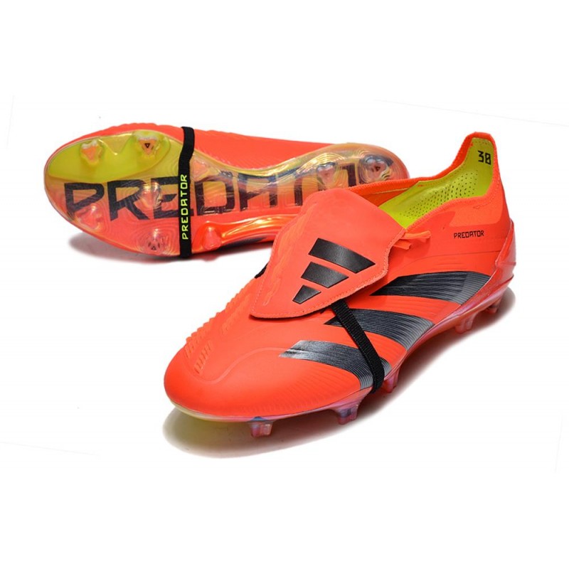 Adidas Predator Fold-over Tongue Elite FG Predstrike Röd Svart Gul LIMITED EDITION för Herr 7 Billiga Fotbollsskor Adidas Predator Fold-over Tongue Elite FG Predstrike Röd Svart Gul LIMITED EDITION 7