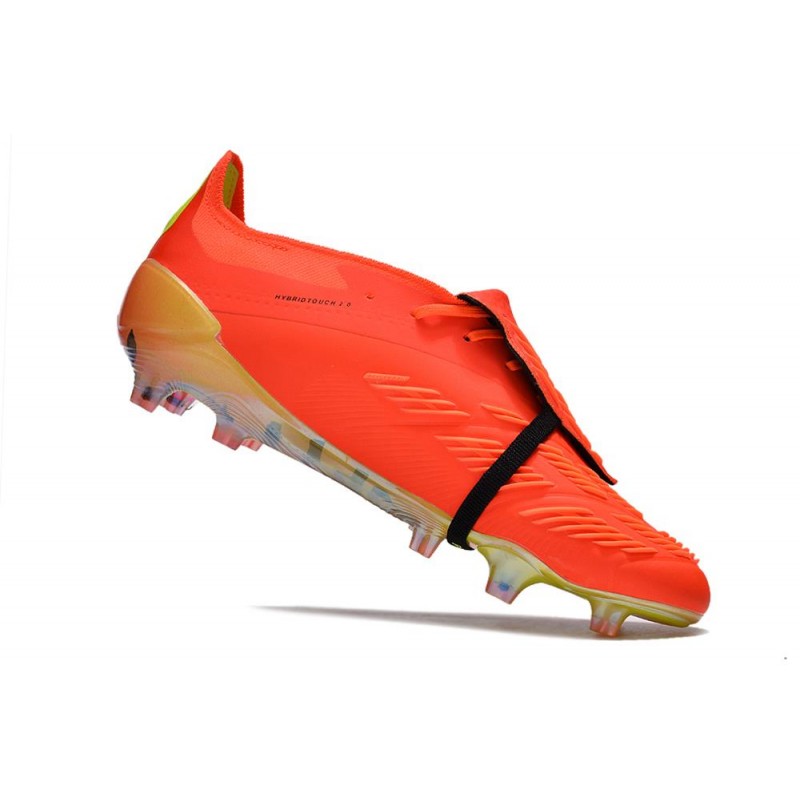 Adidas Predator Fold-over Tongue Elite FG Predstrike Röd Svart Gul LIMITED EDITION för Herr 9 Billiga Fotbollsskor Adidas Predator Fold-over Tongue Elite FG Predstrike Röd Svart Gul LIMITED EDITION 9
