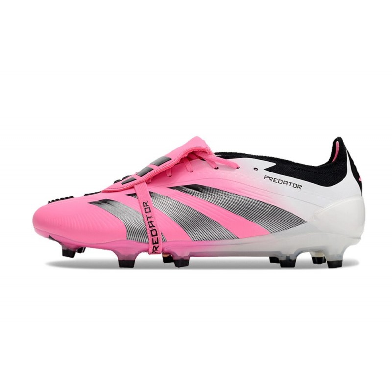 Adidas Predator Fold-over Tongue Elite FG Rosa Vit Svart för Herr 4 Billiga Fotbollsskor Adidas Predator Fold-over Tongue Elite FG Rosa Vit Svart 4