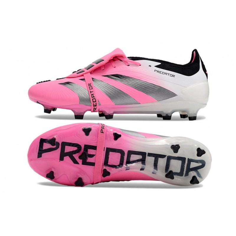 Adidas Predator Fold-over Tongue Elite FG Rosa Vit Svart för Herr 5 Billiga Fotbollsskor Adidas Predator Fold-over Tongue Elite FG Rosa Vit Svart 5