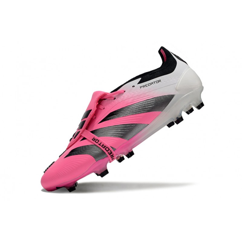 Adidas Predator Fold-over Tongue Elite FG Rosa Vit Svart för Herr 8 Billiga Fotbollsskor Adidas Predator Fold-over Tongue Elite FG Rosa Vit Svart 8