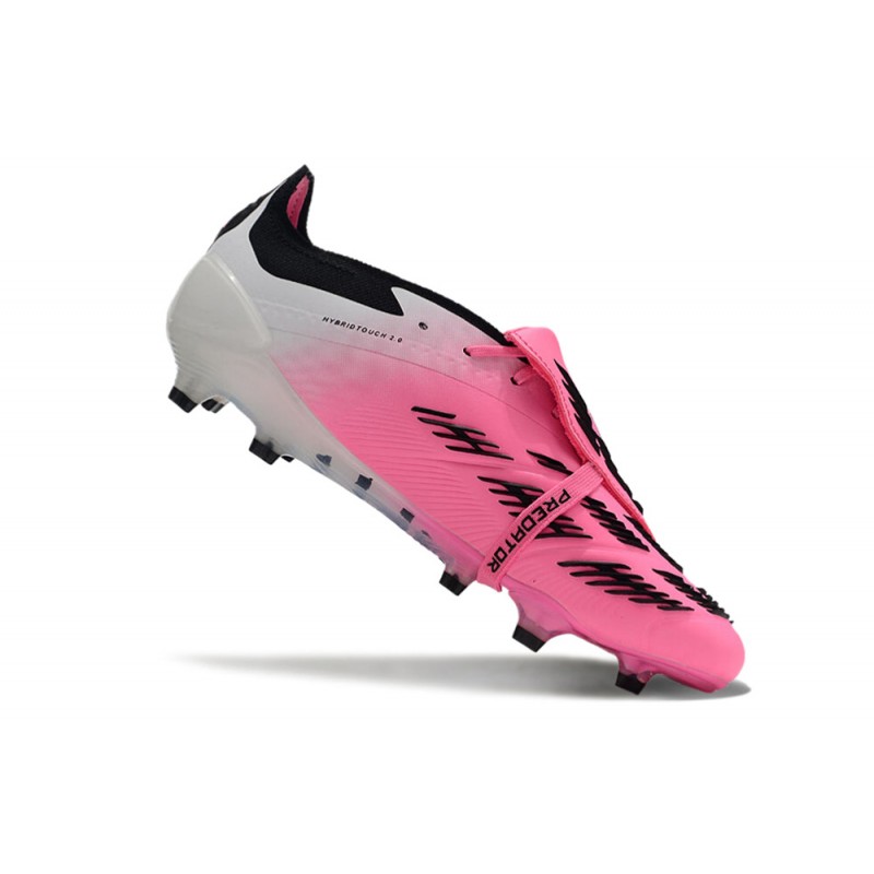 Adidas Predator Fold-over Tongue Elite FG Rosa Vit Svart för Herr 9 Billiga Fotbollsskor Adidas Predator Fold-over Tongue Elite FG Rosa Vit Svart 9
