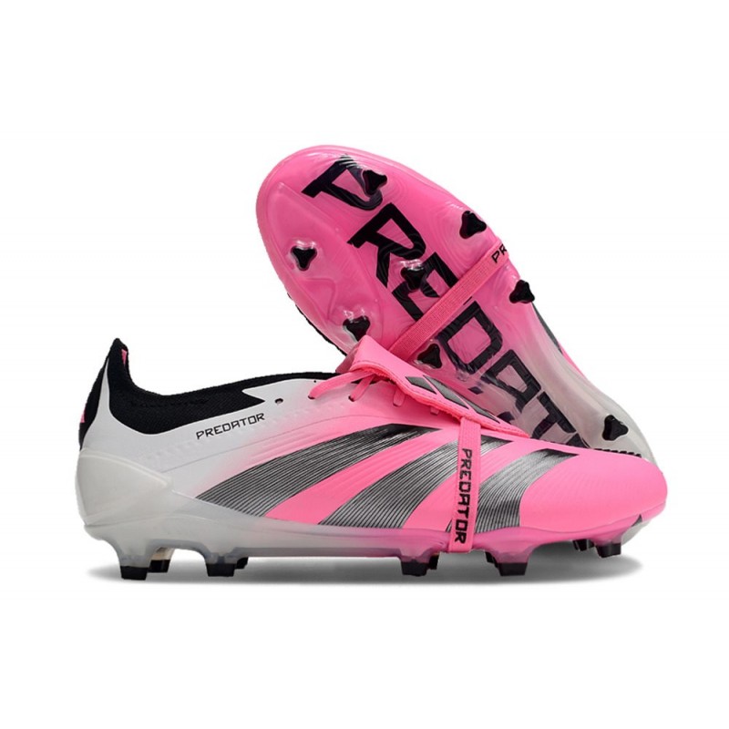 Adidas Predator Fold-over Tongue Elite FG Rosa Vit Svart för Herr 3 Billiga Fotbollsskor Adidas Predator Fold-over Tongue Elite FG Rosa Vit Svart 3
