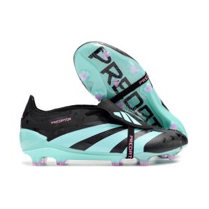 Adidas Predator Fold-over Tongue Elite FG Svart Blå för Herr Billiga Fotbollsskor Adidas Predator Fold-over Tongue Elite FG Svart Blå