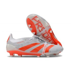Fotbollsskor Adidas Predator 24 Elite FT FG Grå Röd för Herr Billiga Fotbollsskor Fotbollsskor Adidas Predator 24 Elite FT FG Grå Röd