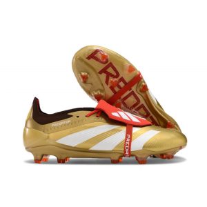 Fotbollsskor Adidas Predator 24 Elite FT FG Guld Vit Röd för Herr Billiga Fotbollsskor Fotbollsskor Adidas Predator 24 Elite FT FG Guld Vit Röd