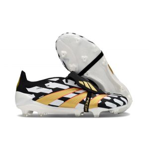 Fotbollsskor Adidas Predator 24 Elite FT FG Svart Vit Guld för Herr Billiga Fotbollsskor Fotbollsskor Adidas Predator 24 Elite FT FG Svart Vit Guld