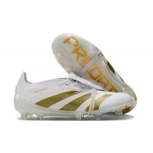 Fotbollsskor Adidas Predator 24 Elite FT FG Vit Guld för Herr Billiga Fotbollsskor Fotbollsskor Adidas Predator 24 Elite FT FG Vit Guld