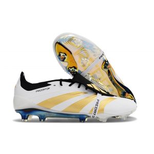 Fotbollsskor Adidas Predator 24 Elite FT FG Vit Guld för Herr Billiga Fotbollsskor Fotbollsskor Adidas Predator 24 Elite FT FG Vit Guld