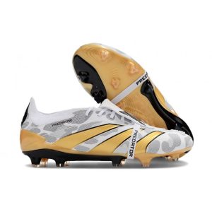 Fotbollsskor Adidas Predator 24 Elite FT FG Vit Svart Guld för Herr Billiga Fotbollsskor Fotbollsskor Adidas Predator 24 Elite FT FG Vit Svart Guld