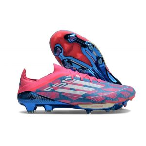 Fotbollsskor adidas F50 + Elite FG Blå Vit Rosa för Herr Billiga Fotbollsskor Fotbollsskor adidas F50 + Elite FG Blå Vit Rosa