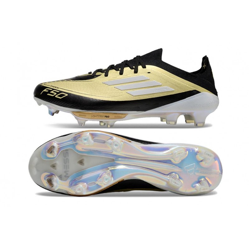 Fotbollsskor adidas F50 + Elite FG Guld Svart Vit för Herr 5 Billiga Fotbollsskor Fotbollsskor adidas F50 + Elite FG Guld Svart Vit 5