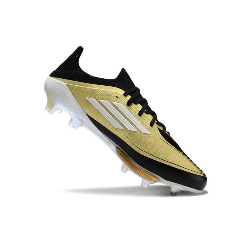 Fotbollsskor adidas F50 + Elite FG Guld Svart Vit för Herr 9 Billiga Fotbollsskor Fotbollsskor adidas F50 + Elite FG Guld Svart Vit 9