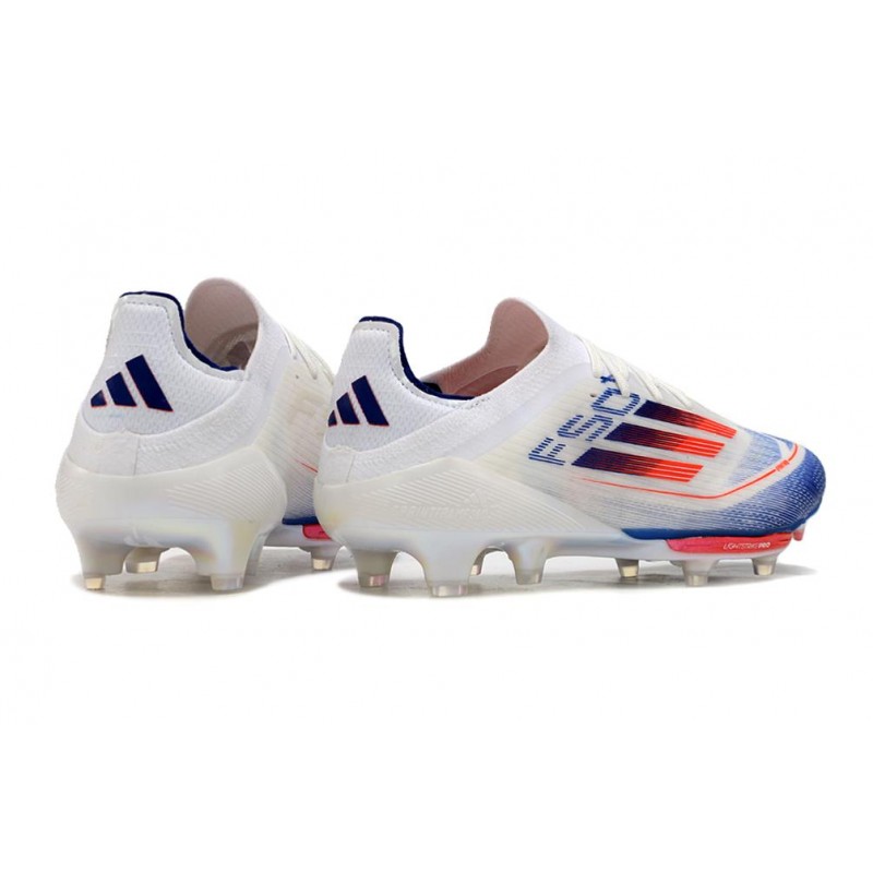 Fotbollsskor adidas F50 + Elite FG Vit Blå Röd för Herr 6 Billiga Fotbollsskor Fotbollsskor adidas F50 + Elite FG Vit Blå Röd 6