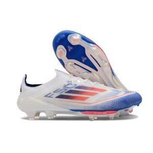 Fotbollsskor adidas F50 + Elite FG Vit Blå Röd för Herr Billiga Fotbollsskor Fotbollsskor adidas F50 + Elite FG Vit Blå Röd