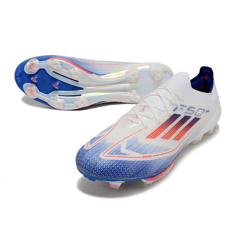 Fotbollsskor adidas F50 + Elite FG Vit Blå Röd för Herr 7 Billiga Fotbollsskor Fotbollsskor adidas F50 + Elite FG Vit Blå Röd 7