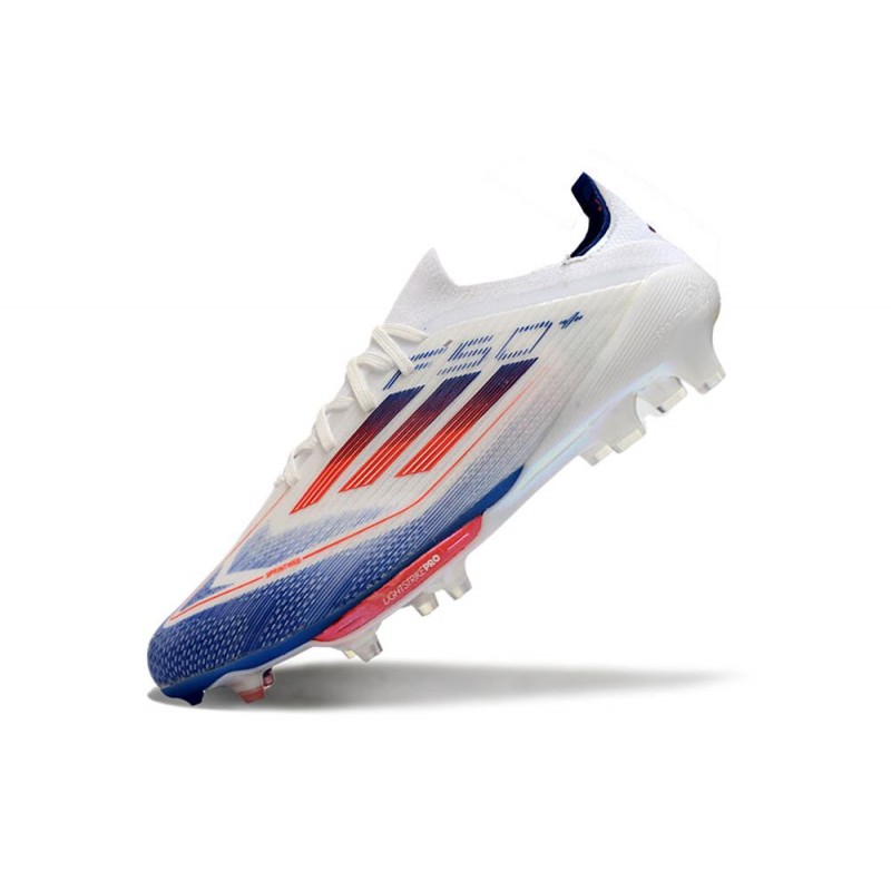 Fotbollsskor adidas F50 + Elite FG Vit Blå Röd för Herr 8 Billiga Fotbollsskor Fotbollsskor adidas F50 + Elite FG Vit Blå Röd 8