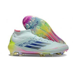Skor adidas F50 Elite Mid FG Blå Svart Gul för Herr Billiga Fotbollsskor Skor adidas F50 Elite Mid FG Blå Svart Gul