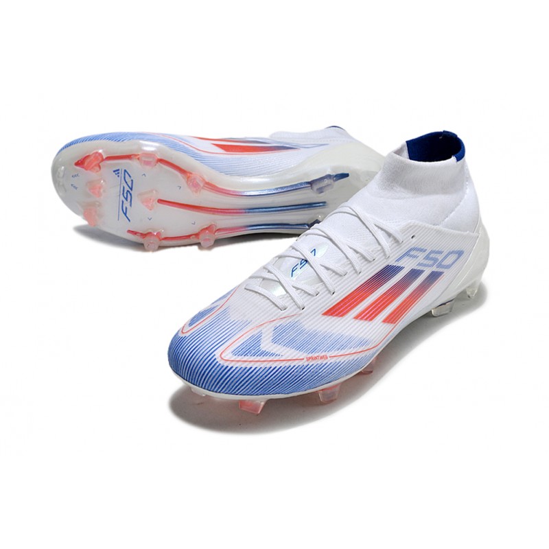 Skor adidas F50 Elite Mid FG Vit Röd Blå för Herr 7 Billiga Fotbollsskor Skor adidas F50 Elite Mid FG Vit Röd Blå 7