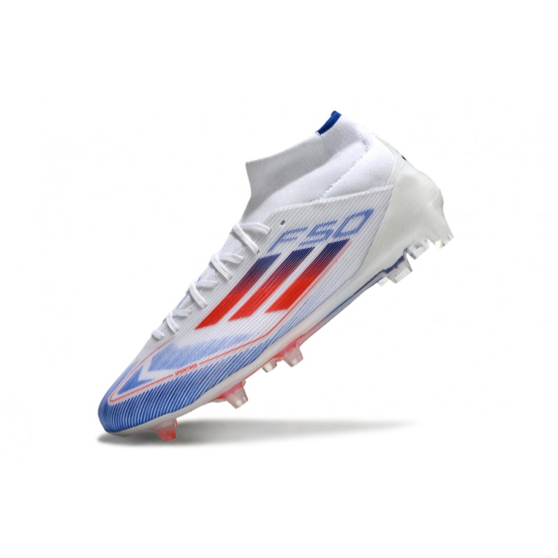 Skor adidas F50 Elite Mid FG Vit Röd Blå för Herr 8 Billiga Fotbollsskor Skor adidas F50 Elite Mid FG Vit Röd Blå 8