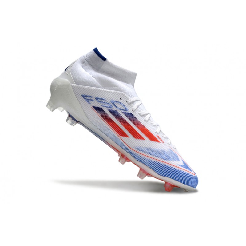 Skor adidas F50 Elite Mid FG Vit Röd Blå för Herr 9 Billiga Fotbollsskor Skor adidas F50 Elite Mid FG Vit Röd Blå 9
