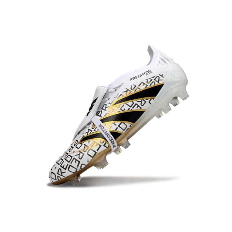 Skor adidas Predator Elite Foldover Tongue FG Vit Svart Guld för Herr 8 Billiga Fotbollsskor Skor adidas Predator Elite Foldover Tongue FG Vit Svart Guld 8