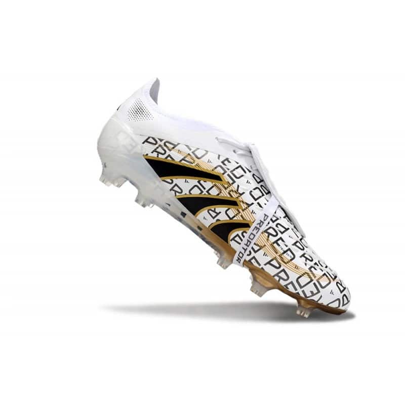 Skor adidas Predator Elite Foldover Tongue FG Vit Svart Guld för Herr 9 Billiga Fotbollsskor Skor adidas Predator Elite Foldover Tongue FG Vit Svart Guld 9