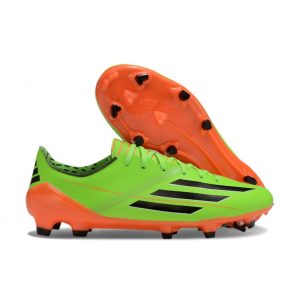 adidas F50 Elite FG Herr Grön Orange Svart för Herr Billiga Fotbollsskor adidas F50 Elite FG Herr Grön Orange Svart