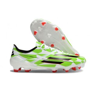 adidas F50 Elite FG Herr Grön Svart Vit för Herr Billiga Fotbollsskor adidas F50 Elite FG Herr Grön Svart Vit