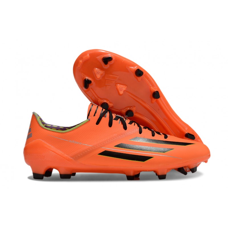 adidas F50 Elite FG Herr Orange Svart för Herr 3 Billiga Fotbollsskor adidas F50 Elite FG Herr Orange Svart 3