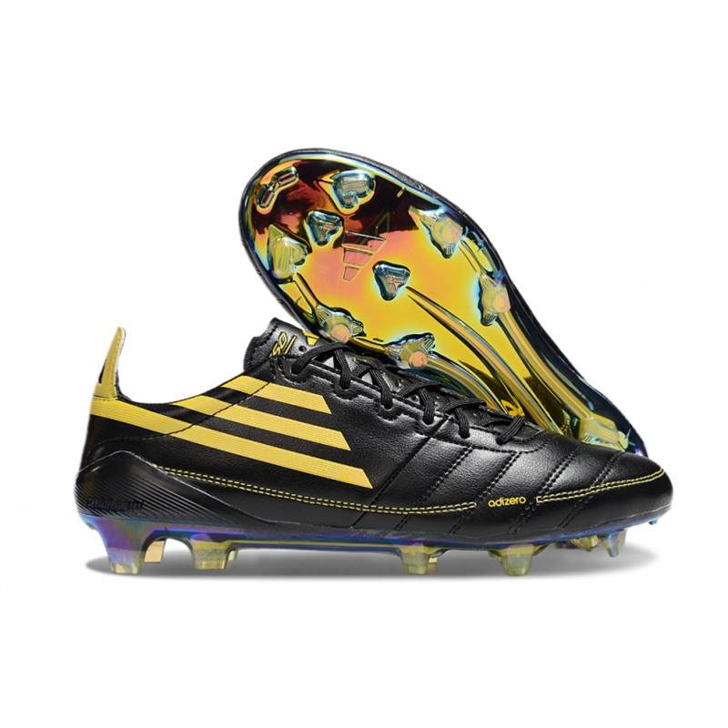 adidas F50 Elite FG Herr Svart Gul för Herr 3 Billiga Fotbollsskor adidas F50 Elite FG Herr Svart Gul 3